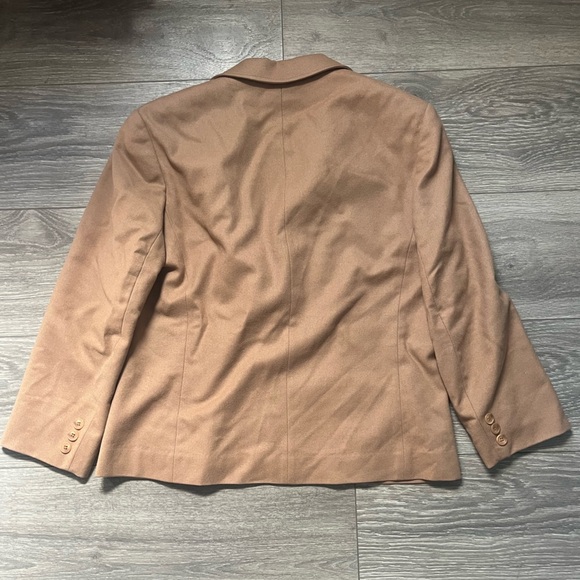 Pendleton Camel Tan 100% Wool Long Sleeve Vintage Blazer Career Professional 14 - Picture 6 of 6